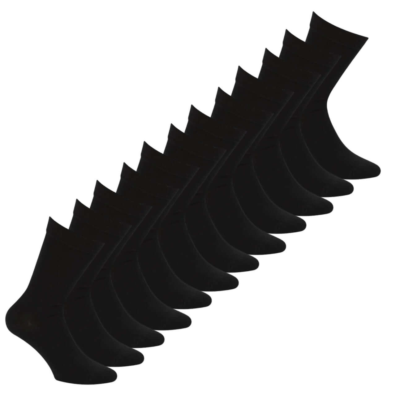 Bamboe sokken 12-pack, gemaakt van bamboevezel voor comfort en ademend vermogen.