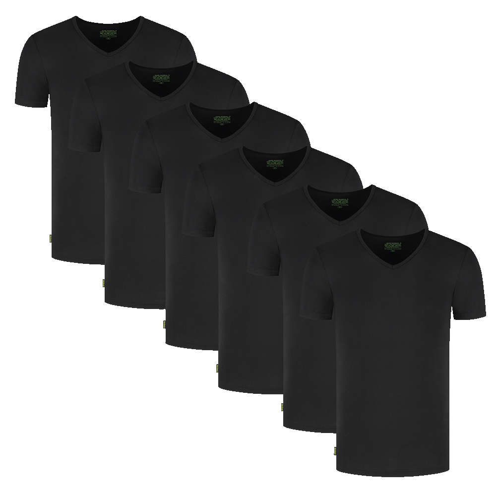 T-Shirt met V-Hals 6-Pack