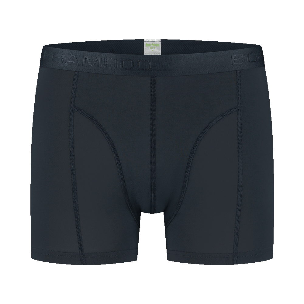 Bamboe heren boxershort in zwart, gemaakt van zijdezachte bamboevezels voor optimaal comfort.