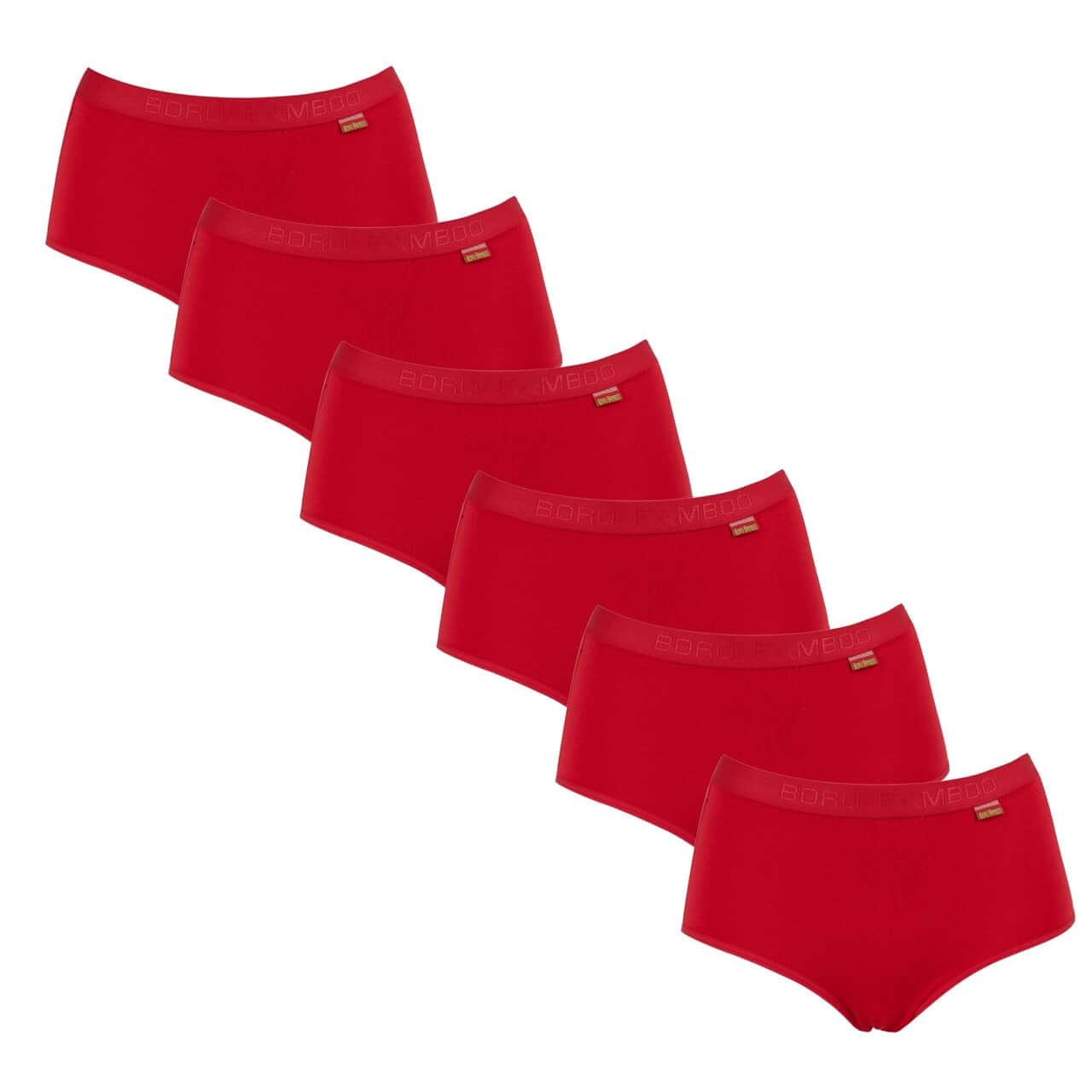Classic 6-pack of red bamboe slips featuring a comfortable, breathable design.