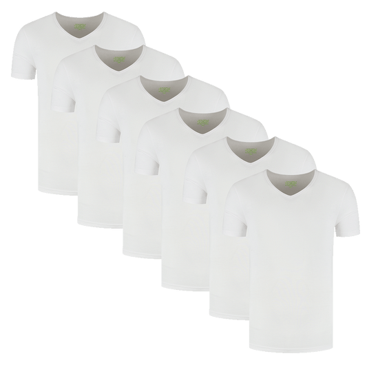 T-Shirt met V-Hals 6-Pack