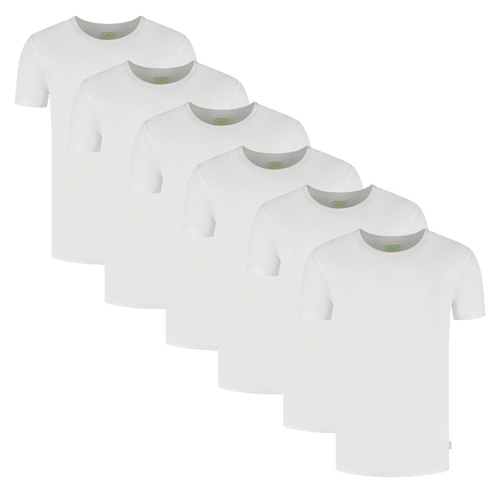 T-Shirt met Ronde Hals 6-Pack