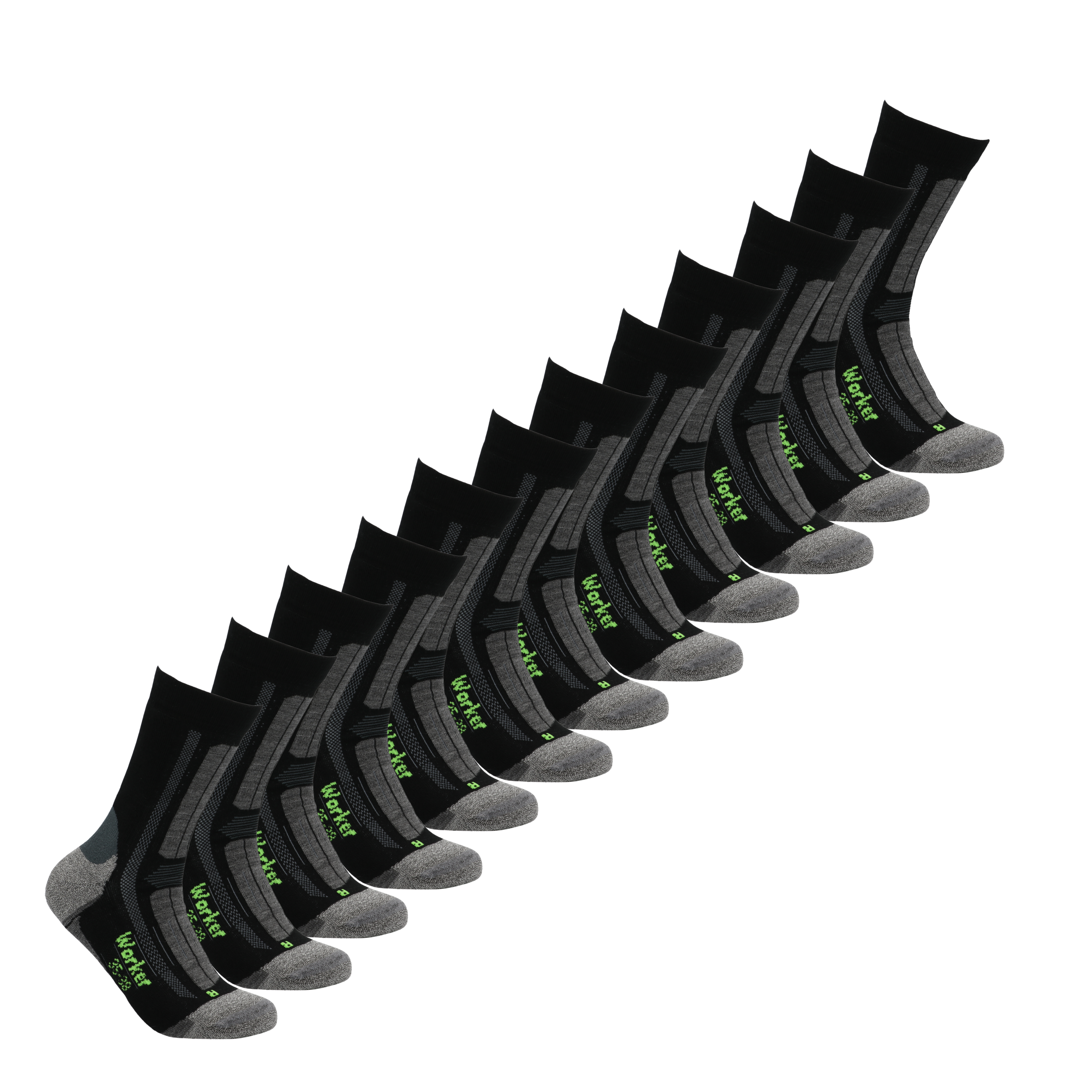 Bamboe Werksokken 12-Pack