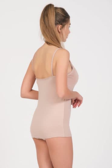 Boru Bamboo Dames Hemd Spaghetti Band Beige - Afbeelding 3