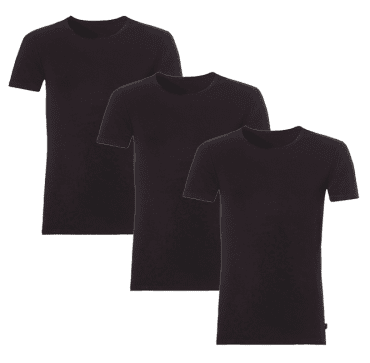 Boru Bamboo T-Shirt 3-Pack Zwart