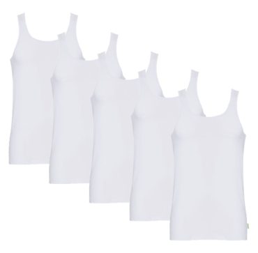 Boru Bamboo Heren Hemd 5-Pack Wit