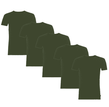 Boru Bamboo T-Shirt 5-Pack Khaki
