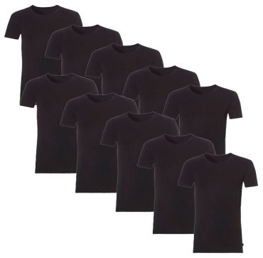 Boru Bamboo T-Shirt Zwart 10-Pack